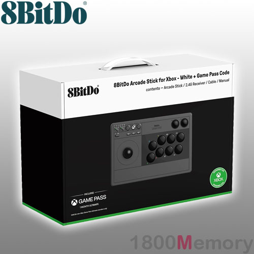 8BitDo Wired/Wireless 2.4G Arcade Stick 30 hours of playtime for Windows 10  and Xbox