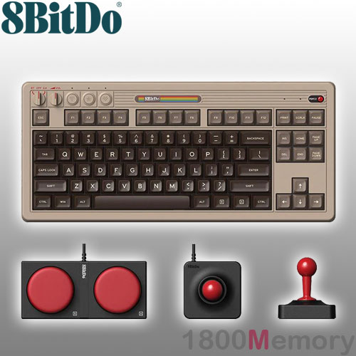 8BitDo Retro Mechanical Keyboard C64 Edition Dual Super Buttons