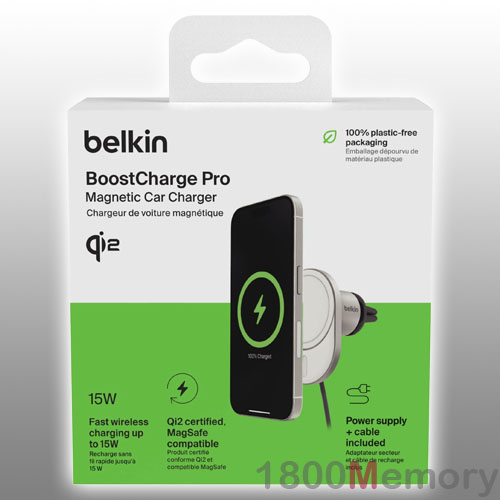 belkin cigarette charger Boost Charge Pro Magnetic Air Vent Wireless Qi2 15W Vehicle Car Charge two devices simultaneously with our Dual USB Belkin Boost Charge 32W Car