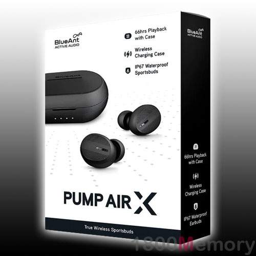 BlueAnt Pump Air X In Ear Wireless Bluetooth EarBuds HD Headphones