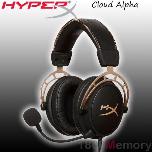 Genuine Kingston Hyperx Cloud Alpha Pro Gaming Headset Black Gold